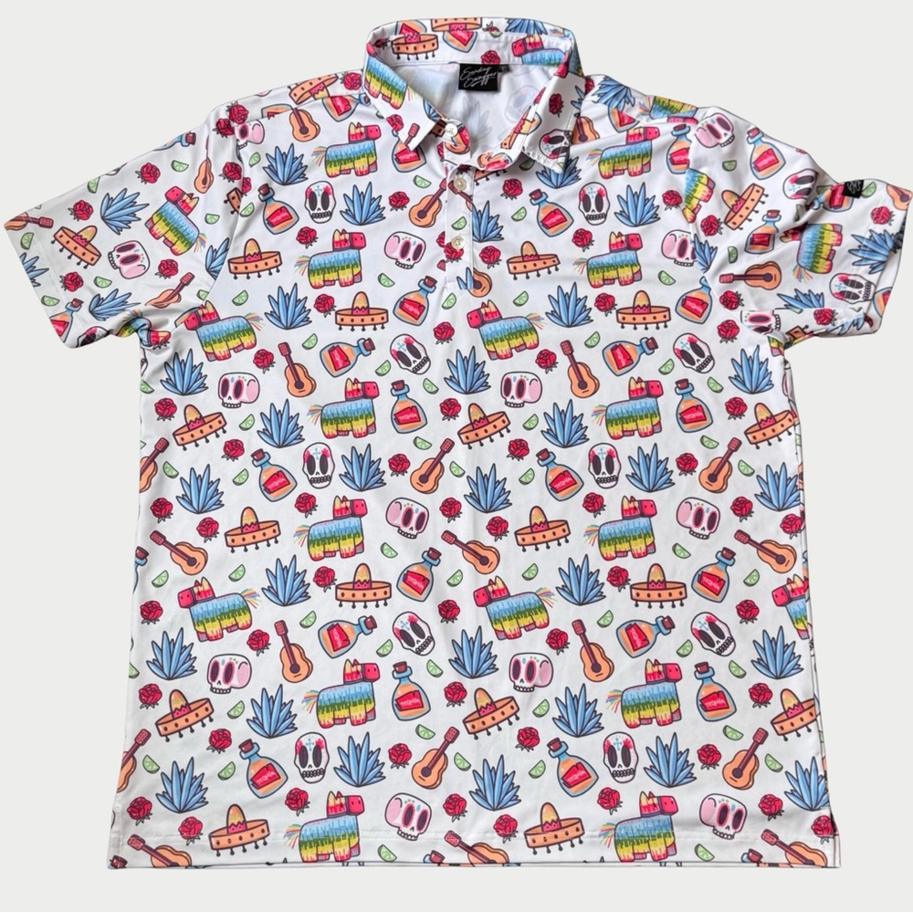 Sunday Swagger Fiesta Polo Performance Golf Shirt